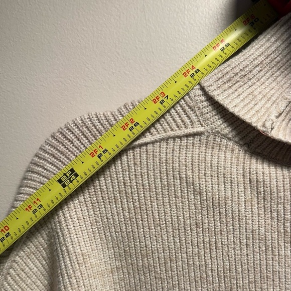 Free People Softly Structured Tunic Sweater Heather Oatmeal OB816580 EUC Small - Picture 12 of 15